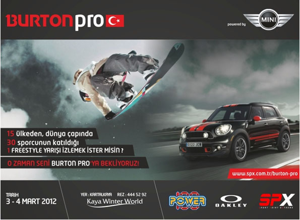 TÜRKİYE’NİN İLK PROFESYONEL SNOWBOARD ŞAMPİYONASI: Burton Pro powered by MINI!