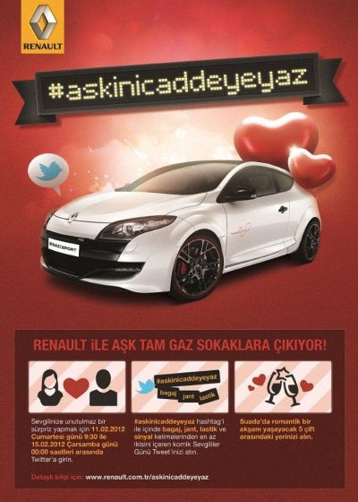 Renault’dan Sevgililer Günü’ne özel en komik aşk tweetleri kampanyası..