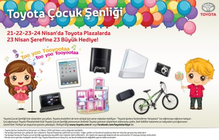 Toyota bayileri 23 Nisan etkinliğinde tüm çocukları  şarkı söylemeye davet ediyor…