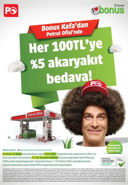 Petrol Ofisi ve Bonus’tan Bedava Akaryakıt.