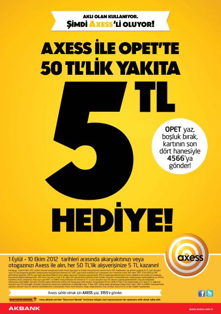 Opet’te Axess’le Alışveriş Kazandırıyor!