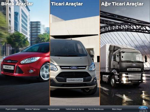 Ford’un tüm modelleri, iPad uygulamasında 360 derecelik bakış açısıyla incelenebiliyor