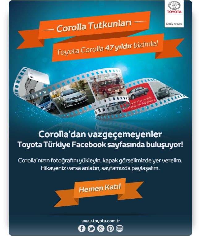 TOYOTA COROLLA TUTKUNLARI FACEBOOK’TA BULUŞUYOR EFSANE SONSUZA DEK SÜRÜYOR