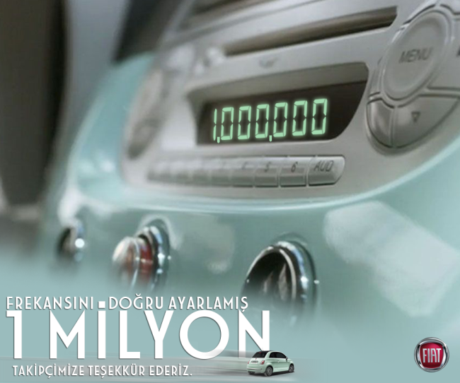 Fiat Türkiye, Facebook’ta 1 milyon takipçiye ulaştı.