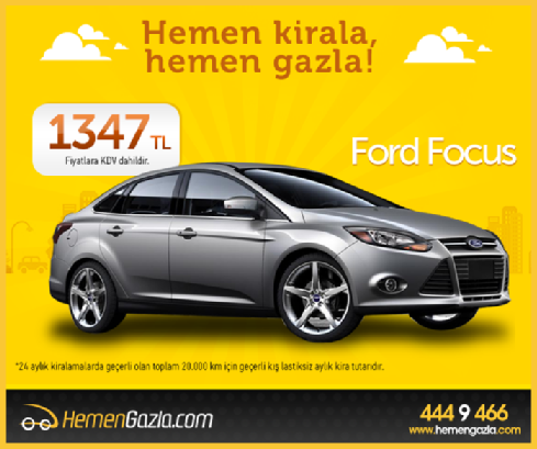 25 saniyede Araç Kiralama Dönemi Başlıyor!