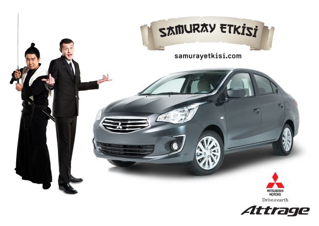 Mitsubishi Attrage için  ‘Samuray’lı tanıtım