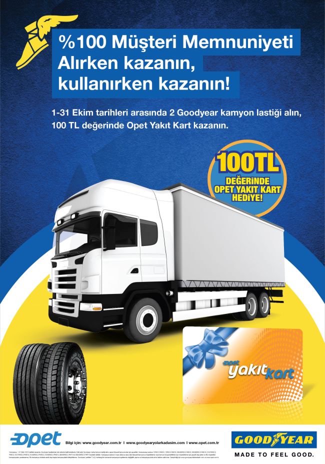 Goodyear’ın, OPET’ten yakıt kazandıran kampanyası uzatıldı!