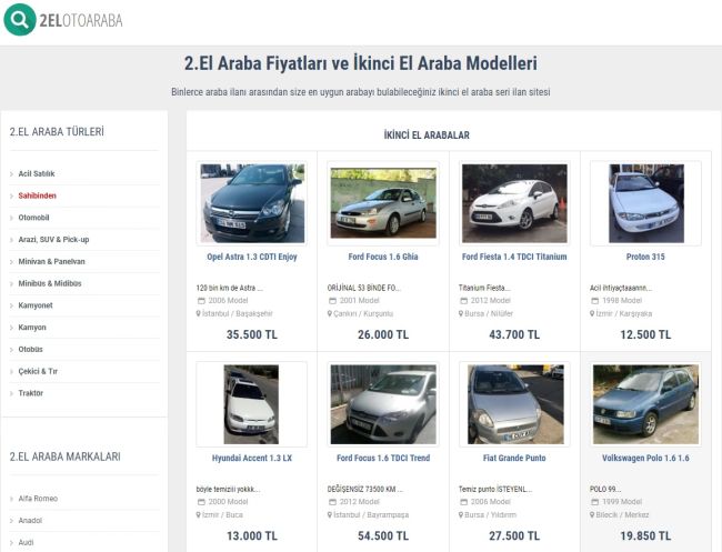 2.EL Araba Fiyatları
