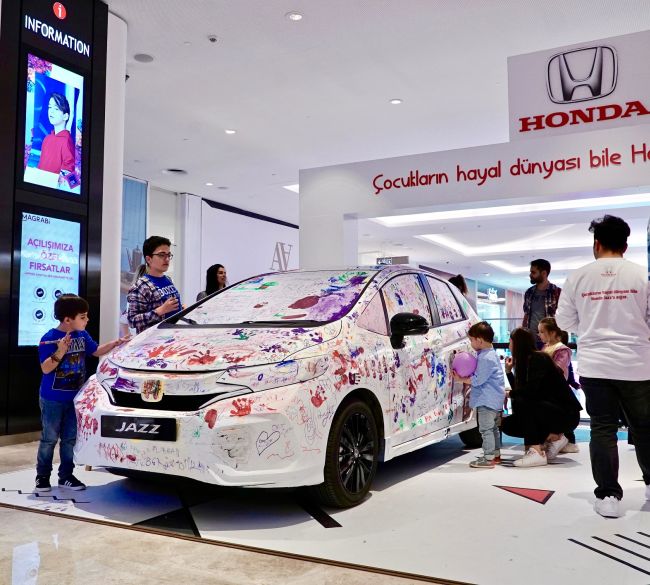 Çocuklar hayallerini  Honda Jazz’a sığdırdı