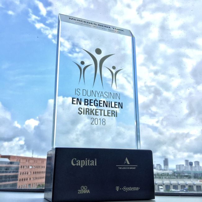 Mercedes-Benz Türk bir kez daha  “Otomotiv Sektörünün En Beğenilen Şirketi” seçildi