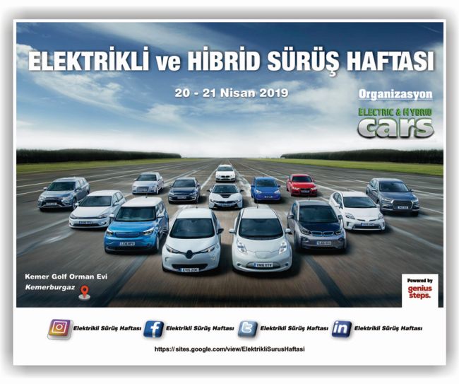 Elektrikli ve Hibrid Sürüş Haftası 20-21 Nisanda Kemer Country’de