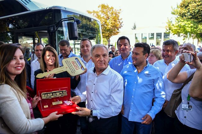 Anadolu Isuzu Makedonya’nın Prilep Belediyesi’ne 4 adet CNG sistemli Isuzu Citiport teslim etti