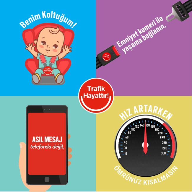 Trafik Hayattır!’dan trafik güvenliği GIF’leri