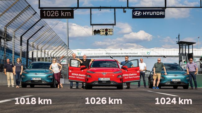 Hyundai KONA EV 1.026 km ile Menzil Rekoru Kırdı