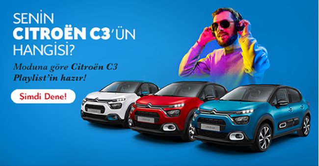 Yeni Citroën C3 ile Müzik Seninle