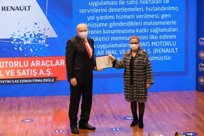 Ticaret Bakanlığı Renault Mais'in Müşteri Memnuniyeti İlkelerini Ödüllendirdi