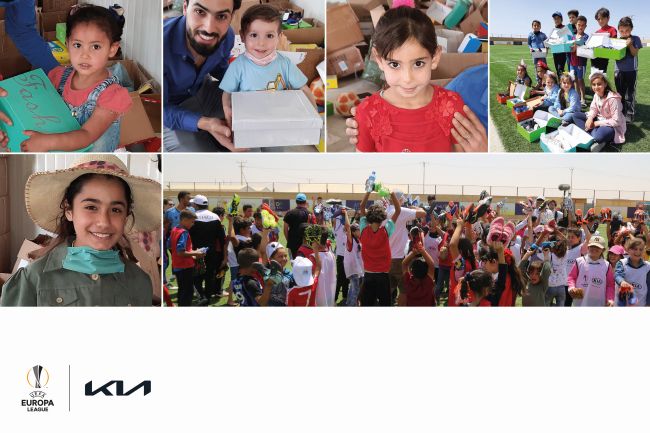 Kia sponsor olduğu UEFA Avrupa Ligi Kupa Turu’nda binlerce futbol ayakkabısı bağışına katkı sağladı