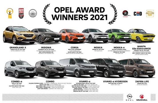Opel modelleri, 2021 Yılında da Başarılarını Prestijli Ödüllerle Taçlandırdı