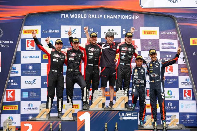 TOYOTA GAZOO Racing, Yaris GR Hybrid ile WRC Akropolis Ralli’sini 1. ve 2.’lik ile Tamamladı  