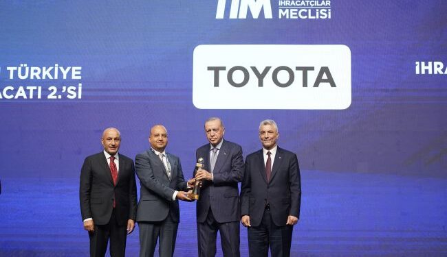Toyota Otomotiv Sanayi Türkiye, Türkiye’nin en çok ihracat yapan 2’inci şirketi oldu