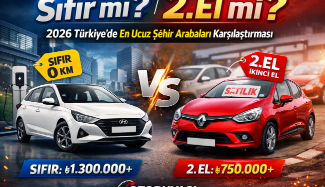 Türkiye’de 2026 En Ucuz Sıfır ve 2. El A ve B segment Araçları, Fiyat Karşılaştırma Tablosu!